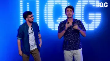 White T-shirt with black text Jimmy Labeeu in THE HQ 14 - LABEEU & GUILLAUME PLEY with MANU PAYET