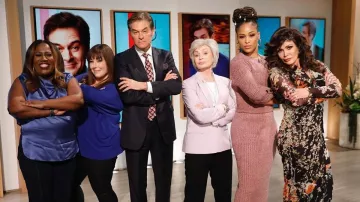 Etro Patchwork Floral Ruched Jersey Midi Dress usado por Marie Osmond en The Talk febrero 25, 2020