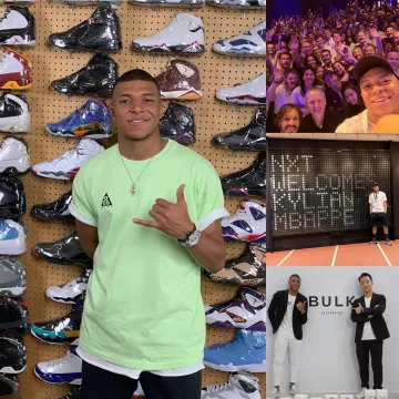 The t-shirt Nike ACG light green worn by Kylian Mbappé on the account Instagram of @k. mbappe