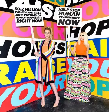 Alice & Olivia Lakwena Avila Kimono worn by Nicky Hilton Rothschild Alice + Olivia X Lakwena Collaboration Launch February 25, 2020