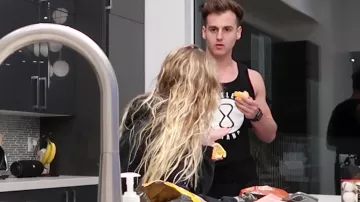 Apple Watch worn by Tal Fishman in the YouTube video Calling my BOYFRIEND My EX's Name *He Got Mad*