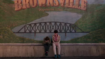 Asics Blue suede sneakers worn by Stanley Barber (Wyatt Oleff) as seen in I Am Not Okay with This (S01E02)