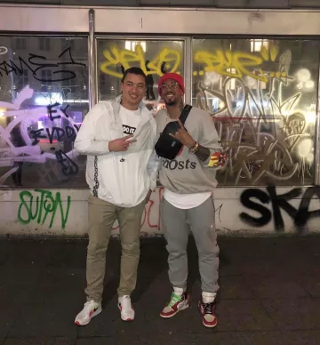 El par de Jordan 1 Off-White usado por Jerome Boateng en la cuenta de Instagram de @jeromeboateng