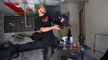 Dark Blue Denim Jeans worn by Logan Paul in the YouTube video Addressing Evan’s Problem.