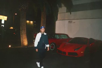 The ferrari 488 GTB from Gregory van der Wiel on the account Instagram of @gregoryvanderwiel