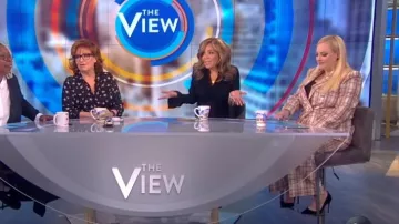 Veronica beard Miller Plaid Jack­et worn by Meghan McCain on The View February 26, 2020