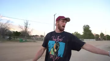 Pink Floyd T-Shirt worn by Logan Paul in the YouTube video Visiting the Dog that Killed Maverick