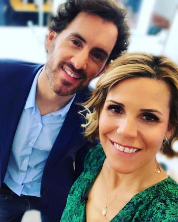 The dress midi wallet printed green Laura Tenoudji on the account Instagram of @lauratenoudji