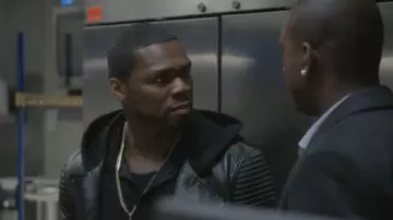 Leather jacket of Kanan (50 Cent) in Power (S02E08)