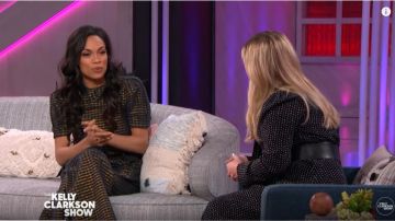 Ulla johnson Lennon Checked Jumpsuit usado por Rosario Dawson en The Kelly Clarkson Show 28 de febrero de 2020