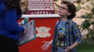 Blue Plaid Shirt worn by Matteo Silva (Raphael Alejandro) in BUNK'D Season 4 Episode 22