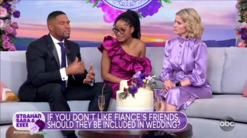 Cinq à Sept Bella Vestido usado por Sara Haines en Good Morning America febrero 29, 2020