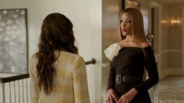 Noir Jambe Large Salopette portée par Dominique Deveraux (Michael Michele) dans la Dynastie Saison 3 Épisode 14