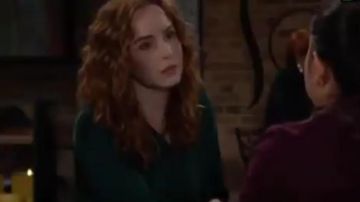 Ted baker london Gwynith Mélange de Laine Écharpe Manteau porté par Mariah Copeland (Camryn Grimes) comme on le voit sur les Jeunes et Les Agités le 2 Mars 2020