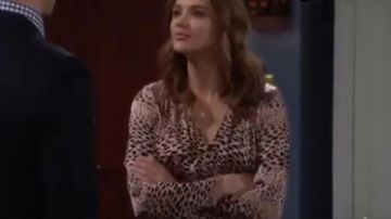 Ghost Meryl Dress Ali­cia Spot An­i­mal worn by Summer Newman (Hunter King) as seen on The Young and the Restless March 2, 2020