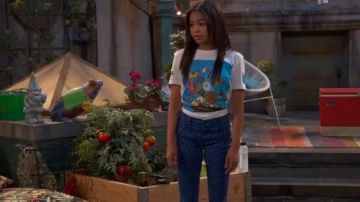 Leopard Print Jeans usados por Nia Baxter (Navia Robinson) en Raven's Home Temporada 3 Episodio 18