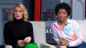 Bella Dahl Ombre Button-Down Shirt porté par Keke Palmer sur Good Morning America 2 Mars 2020
