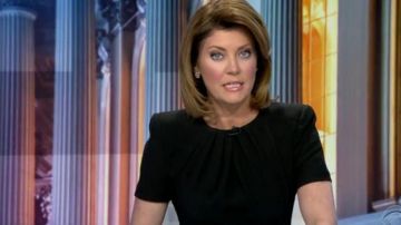 Alexander McQueen en Soie froncée Midi Robe portée par Norah O'Donnell sur CBS, Ce Matin, le 2 Mars 2020
