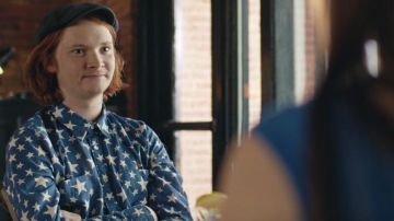 Stars Printed Blue Shirt worn by Ben (Luke Spencer Roberts) as seen in Banana Split