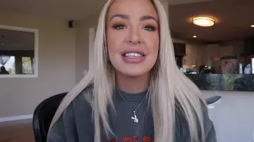 Playboy Bunny Necklacce worn by Tana Mongeau in the YouTube video what's going on between Logan and I + what we didn't tell you..