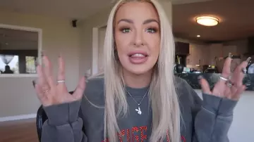 Bling Bling Ring worn by Tana Mongeau in the YouTube video what's going on between Logan and I + what we didn't tell you..
