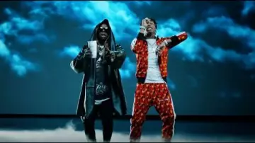 Palm angels Flame Print Track­pants of Lil Baby in the music video Lil Baby Feat. Lil Wayne - Forever (Official Video)