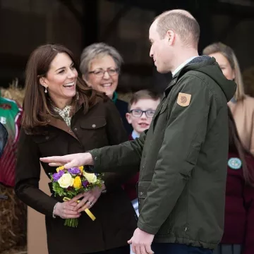 Alexa Chung Navy Bel­la Shirt worn by Catherine, Duchess of Cambridge Teagasc Research Farm March 4, 2020
