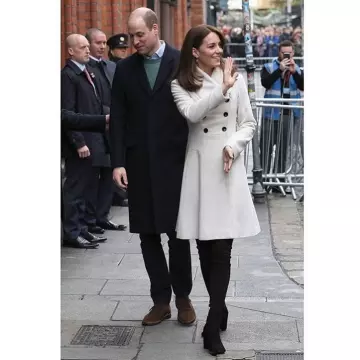 Russell & Bromley Date Night Boots worn by Catherine, Duchess of Cambridge Jigsaw in Dublin March 4, 2020