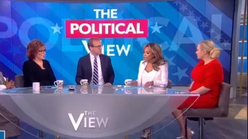 Hobbs Mau­ra Dress worn by Meghan McCain on The View March 4, 2020