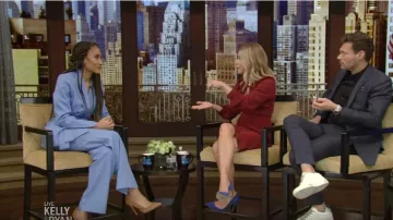 Maggie marilyn Go Getter Pantalones usados por Elaine Welteroth en VIVO con Kelly y Ryan 4 de marzo de 2020