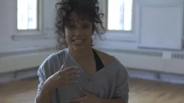 Grey Lightweight Cardigans worn by Liza Koshy in the YouTube video I’M IN RELATIONSHIP • Behind the Scenes with Anthony Ramos