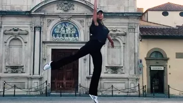 Stretchy Work Pants worn by Liza Koshy in the YouTube video FALLING IN LOVE