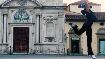 Nike White Sneakers worn by Liza Koshy in the YouTube video FALLING IN LOVE