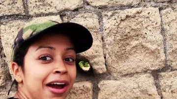 Military Camo Baseball Cap worn by Liza Koshy in the YouTube video FALLING IN LOVE
