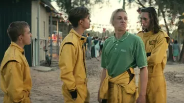 Fila Green polo shirt worn by Dean Zeta (Cooper van Grootel) as seen in GO KARTS