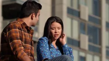 Blue Flo­ral Blouse worn by Mariana Adams Foster (Cierra Ramirez) in Good Trouble Season 2 Episode 18