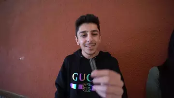 Gucci Graphic Pullover worn by FaZe Rug in Trading a Paperclip FOR an iPhone 11 **IT WORKED**