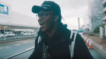 Black Fleece Hooded Sweatshirt worn by KSI in the YouTube video What Jake And Logan Paul Could Never Do...