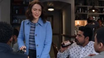 Ribbed Striped Sweater worn by Cara Bloom (Violett Beane) in God Friended Me Season 2 Episode 16