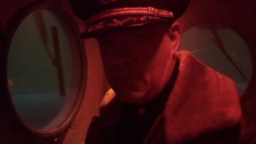 Navy leather flight jacket with fur collar worn by Commander Ernest Krause (Tom Hanks) in Greyhound