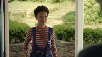 The blue jumpsuit worn by Ola Nyman (Patricia Allison) in the series Sex Education (Season 2)