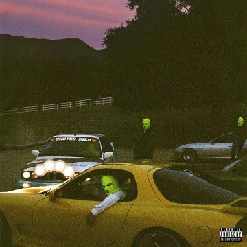 Travis Scott JACKBOYS Cover Neon Mask Green usado por Travis Scott en la cuenta de Instagram @travisscott