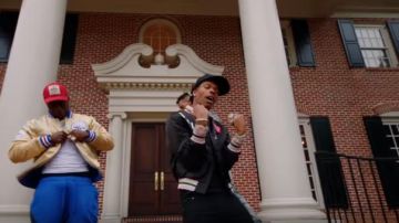 Palm angels x Ice Cream Stud­ded Var­si­ty Jack­et worn by Lil Baby in the music video Stunna 4 Vegas - DO DAT (feat. Dababy & Lil Baby) [Official Music Video]