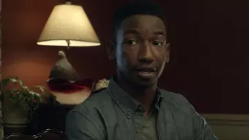 Chambray Button-Down Shirt worn by Elijah (Mamoudou Athie) as seen in Uncorked