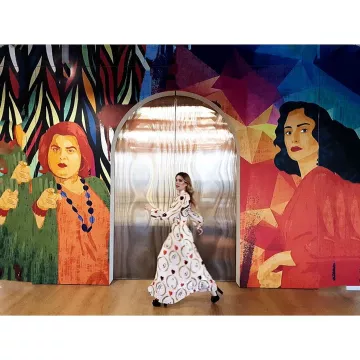 The heeled sandals thick black, and end-to-braided Blanca Suárez on the account Instagram of @blanca_suarez