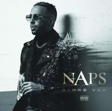 La veste en cuir à cristaux Romain Thévenin portée par Naps sur la pochette de son album Carré Vip