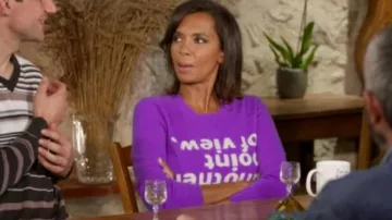 Le pull en cachemire "From Another Point of View" de Karine Le Marchand dans L'amour est dans le pré le 09.03.2020