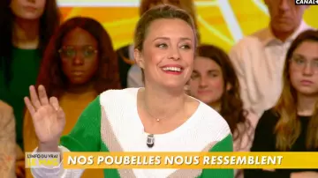 The knit sweater coasts of Isabelle Moreau in The Info of the true 11.03.2020