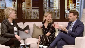 Shoshanna Black Print Dress worn by Kelly Ripa on LIVE with Kelly and Ryan March 11, 2020