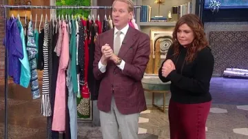 Anine bing Silk Skirt Bur­gundy worn by Rachael Ray on Rachael Ray March 10, 2020